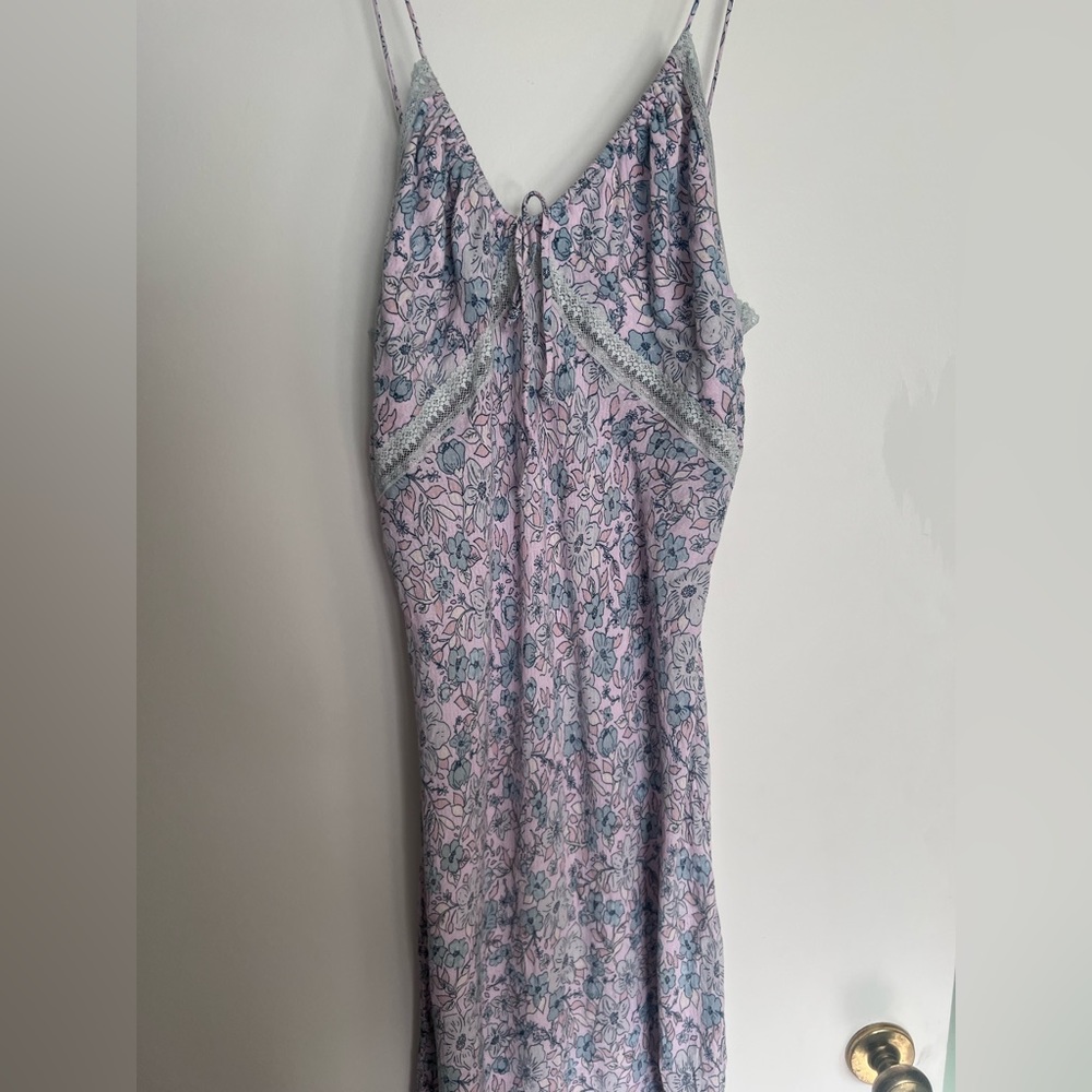 Free People Light Blue Floral Maxi Dress - Picture 4 of 6